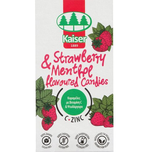Kaiser Strawberry & Menthol Sore Throat Candies 132 бр (22x6 бр)