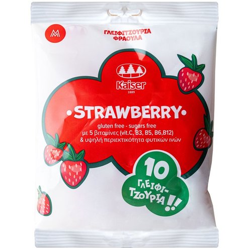 Kaiser Vitamins & Natural Fibers Strawberry Lollipops 10 бр