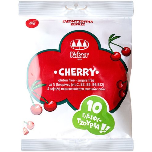Kaiser Vitamins & Natural Fibers Cherry Lollipops 10 бр