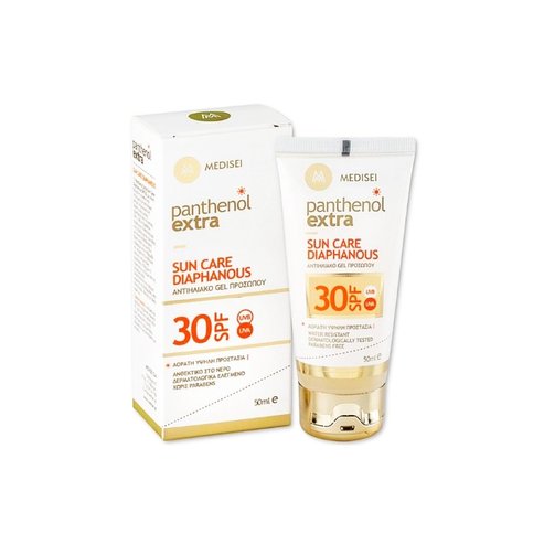 Medisei Panthenol Extra Sun Care Diaphanous Spf30 Слънцезащитен гел за лице 50ml