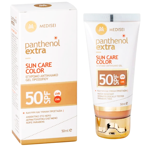 Medisei Panthenol Extra Sun Care Color Spf50 Слънцезащитен гел за лице с цвят 50ml