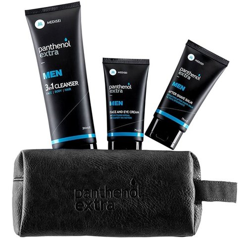 Medisei Panthenol Extra Promo Men Face&Eye Cream 75ml & After Shave Balm & 75ml & 3in1 Cleanser Face Body Hair 200ml & тоалетна