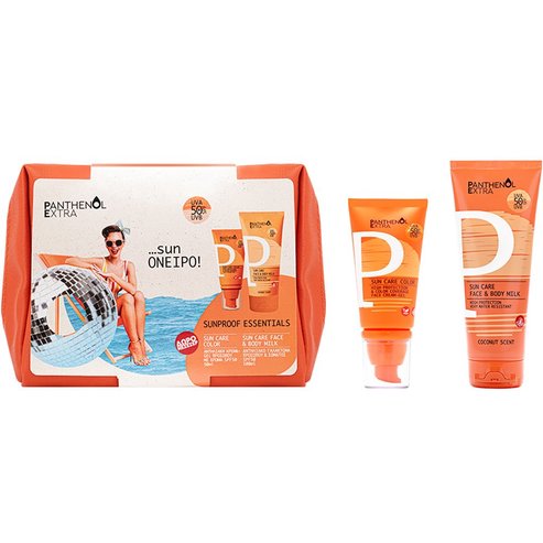 Medisei Panthenol Extra Promo Sun Care Color Spf50, 50ml & Sun Care Face & Body Milk Spf50, 100ml & торбичка 1 брПодарък