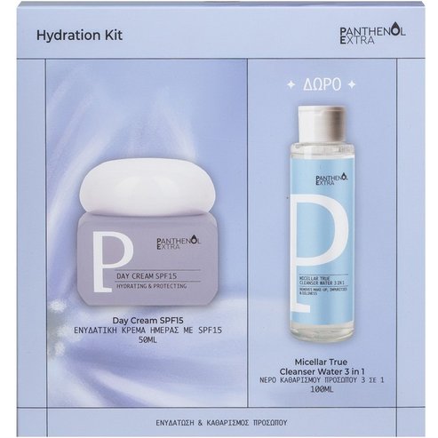 Panthenol Extra Promo Hydrating & Protecting Spf15 Day Cream 50ml & Подарък True Cleanser 3in1 Micellar Water 100ml
