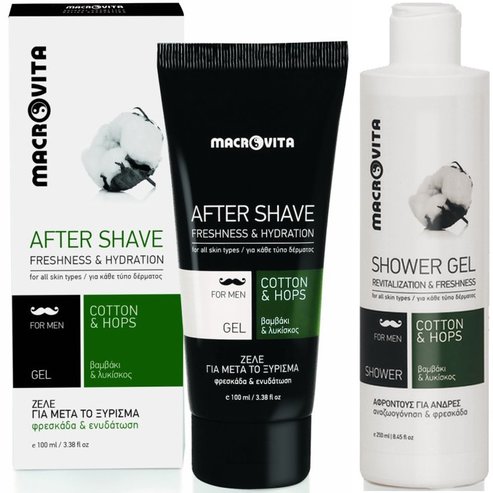 Macrovita Promo After Shave Freshness & Hydration Gel 100ml & Подарък Shower Gel Revitalization 250ml