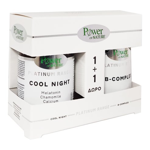 Power of Nature PROMO PACK Platinum Range Cool Night with Melatonin 30caps & Подарък B-Complex 20caps