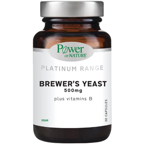 Power Health Platinum Range Brewer\'s Yeast 500mg Хранителна добавка с бирена мая в комбинация с витамини от комплекс B за нормалната функция на нервната система & производството на енергия 30tabs