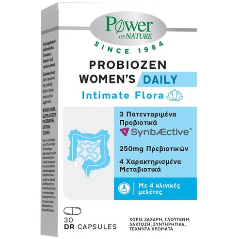 Power Health Platinum Range Probiozen Women\'s Daily Intimate Flora Хранителна добавка с пробиотици, пребиотици & постбиотици за доброто функциониране на женската чревна & вагинална флора 30caps