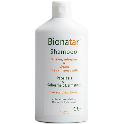 Boderm Bionatar Psoriasis Shampoo Ексфолиращ, успокояващ шампоан против псориазис & себореен дерматит на скалпа & тялото 300ml