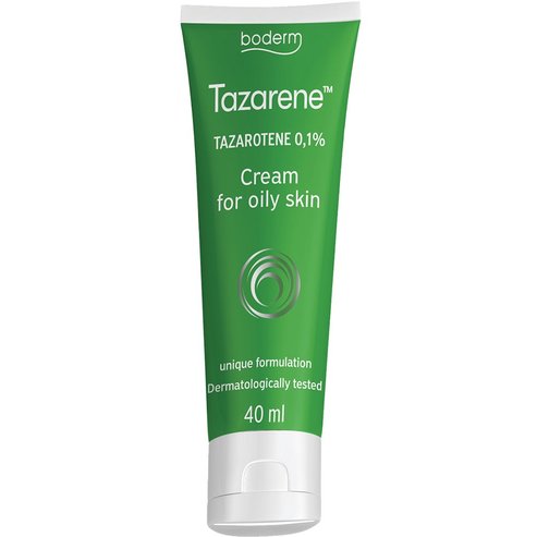 Boderm Tazarene 0.1% Oily Skin Cream Хидратиращ крем за локално приложение за мазна, склонна към акне кожа 40ml