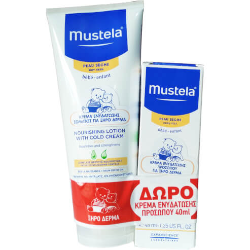 Mustela PROMO PACK Nourishing Lotion With Cold Cream 200ml & подарък Nourishing Cream with Cold Cream 40ml