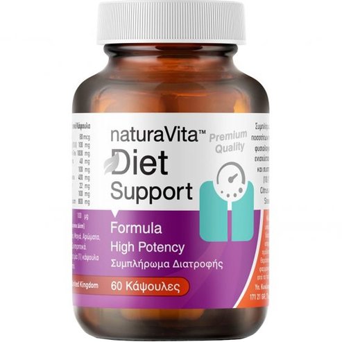 Natura Vita Diet Support Хранителна добавка с хром и билков екстракт за ефективно управление на теглото и ускоряване на метаболизма 60caps
