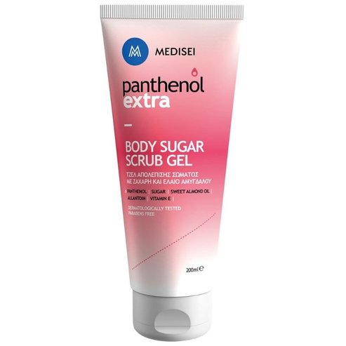 Panthenol Extra Eксфолиращ гел за тяло със захар и бадемово масло 200ml