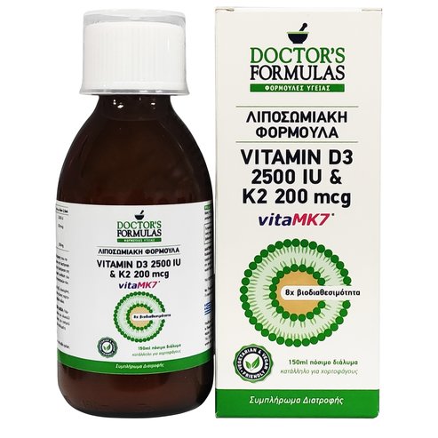 Doctor\'s Formulas Vitamin D3 2500IU & K2 200mcg липозомна формула 150ml