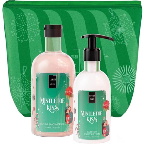 Lavish Care Promo Mistletoe Kiss Bath & Shower Gel 500ml & Glitter Body Lotion 300ml & торбичка 1 бр