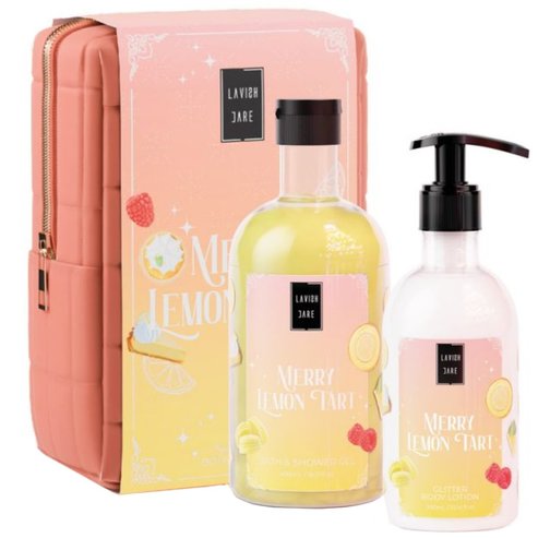 Lavish Care Promo Merry Lemon Tart Bath & Shower Gel 500ml & Glitter Body Lotion 300ml & торбичка 1 бр