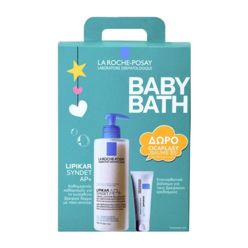 La Roche-Posay Промо комплект Lipikar Syndet AP+ Душ гел за кожа склонна към атопия 400ml & Подарък Cicaplast Baume B5, 15ml