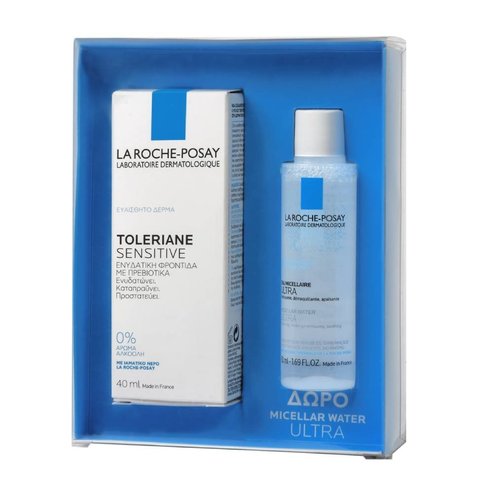 La Roche-Posay Промо комплект Toleriane Sensitive Prebiotic Moisturizer 40ml & Подарък Micellar Water Ultra 50ml