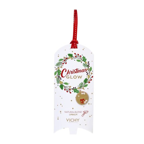Vichy Christmas Glow NaturalBlend Tinted Lip Balm Red Овлажняващ балсам за устни с цвят за интензивно подхранване и блясък 4.5g