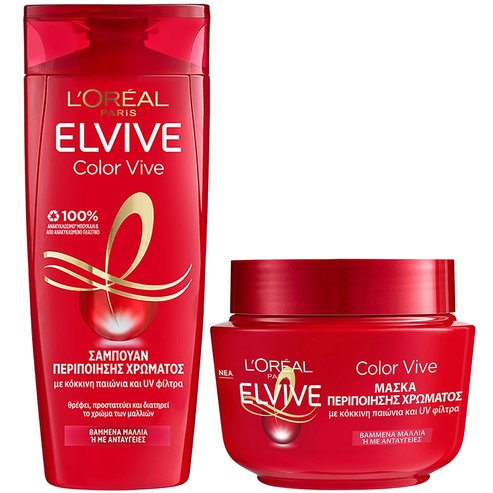 L\'oreal Paris PROMO PACK Elvive Color Vive Shampoo 400ml & Hair Mask 300ml