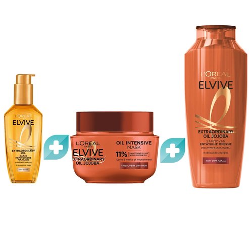 L\'Oreal Paris Promo Elvive Extraordinary Oil 100ml & Extraordinary Oil Jojoba Mask 300ml & Shampoo 400ml