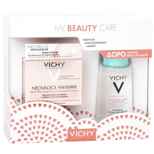 Vichy Promo My Beauty Care Neovadiol Rose Platinum 50ml & Mineral Micellar Water за чувствителна кожа 100ml