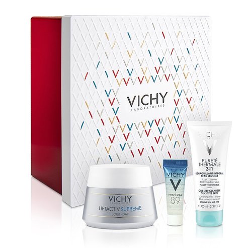 Vichy Πακέτο Προσφοράς Liftactiv Supreme Day Cream Normal 50ml & Δώρο Gift Box με Mineral 89 4ml,Purete Thermale 3 in 1, 100ml
