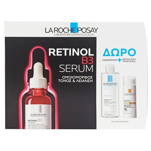 La Roche-Posay Promo Retinol B3 Serum 30ml & Подарък Micellar Water Ultra 50ml & Anthelios Age Correct Spf50, 3ml