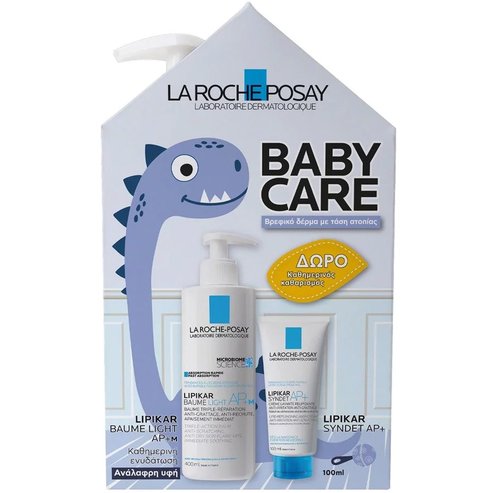 La Roche-Posay PROMO PACK Baby Care Lipikar Baume Light AP+M 400ml & Подарък Lipikar Syndet AP+, 100ml
