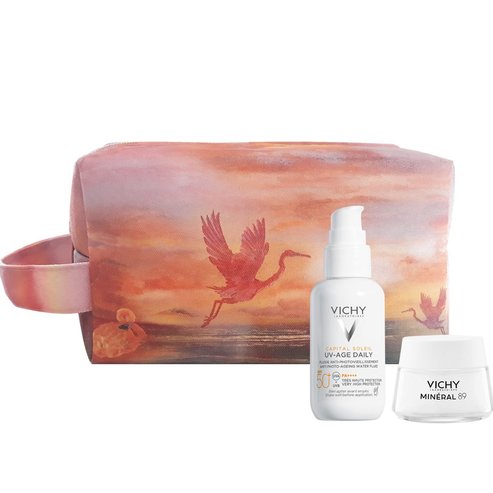 Vichy Promo Capital Soleil UV-Age Daily Spf50+, 40ml & Mineral 89 Moisture Boosting Cream 15ml & торбичка