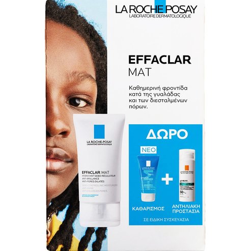 La Roche-Posay Promo Effaclar Mat Face Cream 40ml & Подарък Effaclar Gel 50ml & проба Anthelios Oil Correct Spf50+ Photocorrection Daily 3ml