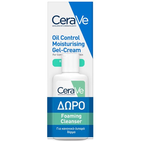 CeraVe Promo Oil Control Moisturising Gel-Cream 52ml & Подарък Foaming Cleanser 20ml