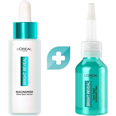 L\'Oreal Paris Promo Bright Reveal Niacinamide Dark Spot Serum 30ml & Dark Spot Exfoliant Peel 25ml