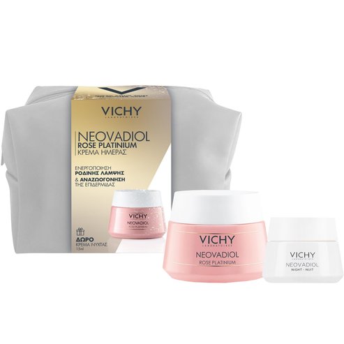 Vichy Promo Neovadiol Rose Platinium 50ml & Подарък Post-Menopause Replenishing Firming Night Cream 15ml & Подарък торбичка 1 бр