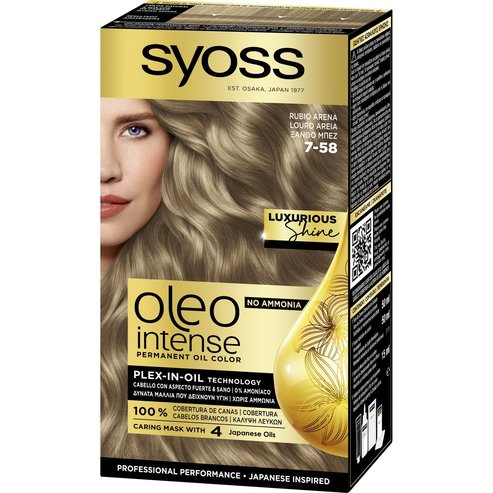 Syoss Oleo Intense Permanent Oil Hair Color Kit 1 бр - 7-58 русо бежово