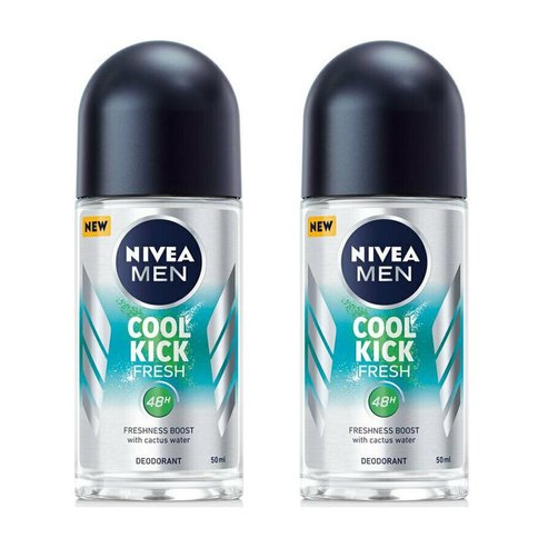 Nivea Men PROMO PACK Cool Kick Fresh Deo Roll on 2x50ml 1+1 Подарък