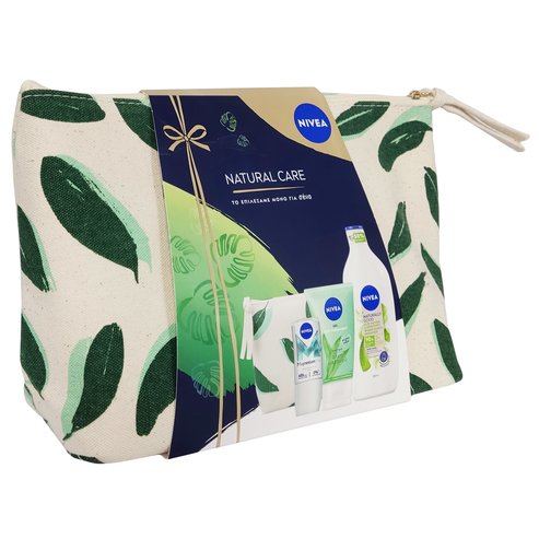 Nivea PROMO PACK Magnesium Dry 48h Roll on Deo 50ml & Purifying Wash Gel 150ml & Naturaly Good Aloe Body Lotion 350ml