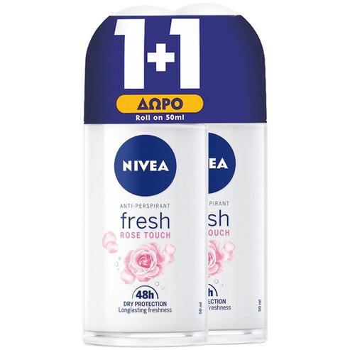 Nivea PROMO PACK Fresh Rose Touch 42h Deo Roll-on 2x50ml