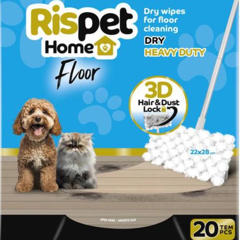 Rispet Home Floor Dry Heavy Duty 3D Hair & Dust Lock 20 бр