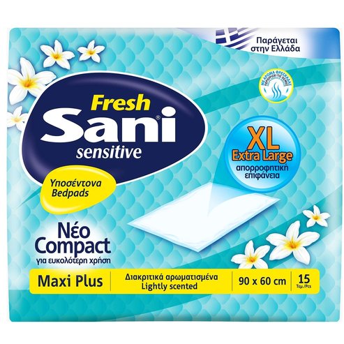 Sani Sensitive Fresh Bedpads Extra Large Ароматни чаршафи Ароматни 90х60см 15бр