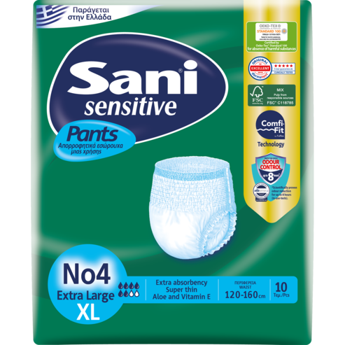 Sani Sensitive Pants 10 бр - No4 Extra Large