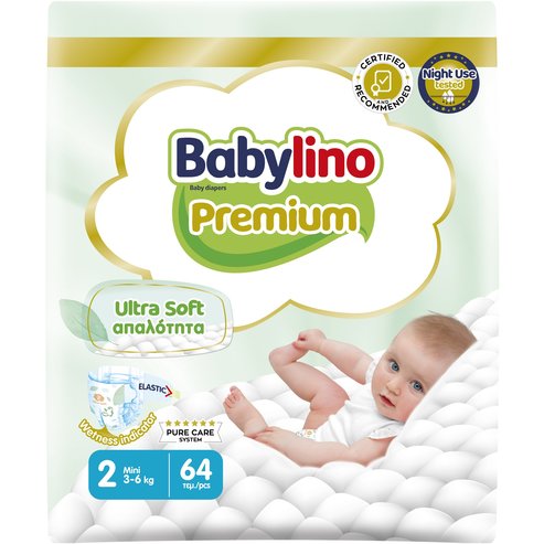 Babylino Premium Ultra Soft Νο2 Mini (3-6kg) 64 бр