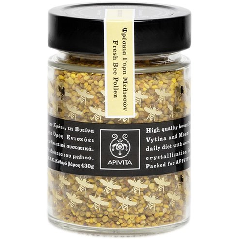 Apivita Fresh Greek Bee Pollen Свеж гръцки пчелен прашец, естествен източник на аминокиселини и други ценни съставки с висока биологична стойност 200g