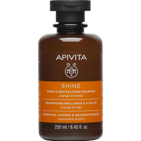 Apivita Shine & Revitalizing ШАМПОАН ЗА ВЪЗСТАНОВЯВАНЕ И БЛЯСЪК С ЦИТРУС И МЕД 250 МЛ.