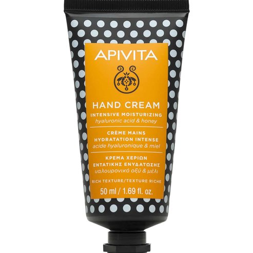 Apivita Hand Cream Intensive Moisturizing With Hyaluronic Acid & Honey Богата текстура, интензивен хидратиращ крем за ръце 50ml