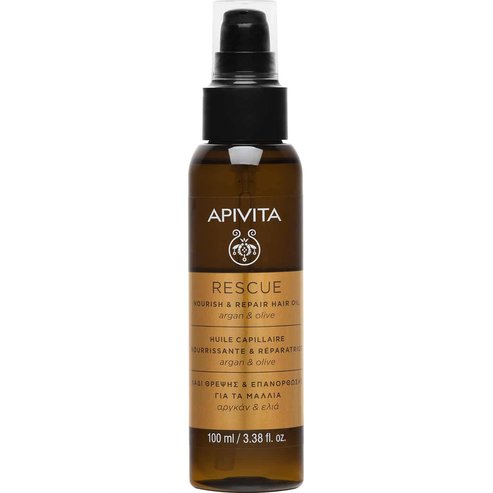 Apivita Rescue Nourish & Repair Hair Oil with Argan & Olive 100ml