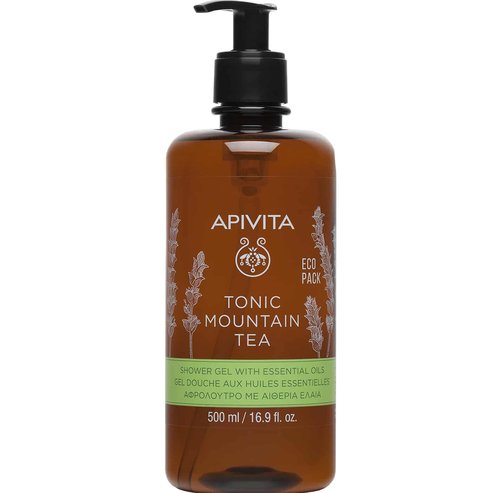 Apivita Tonic Mountain Tea Shower Gel with Essential Oils 500ml