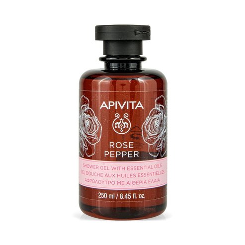 Apivita Rose Pepper Ревитализиращ душ гел с етерични масла 250ml