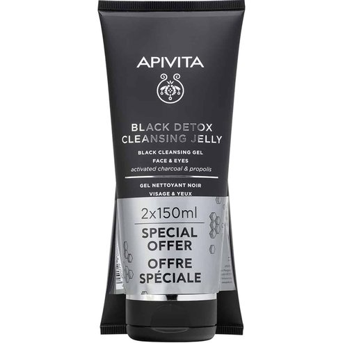 Apivita Promo Black Detox Cleansing Jelly 300ml (2x150ml)