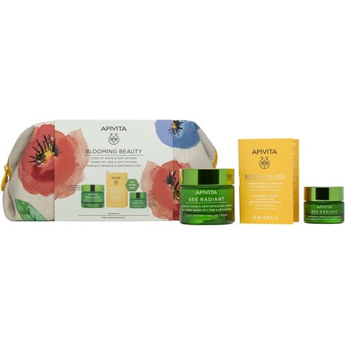 Apivita Promo Blooming Beauty Bee Radiant Light Gel-Cream 50ml & Подарък Gel-Balm нощ15ml & Beessential Oils 1.6ml & Дамска чанта
